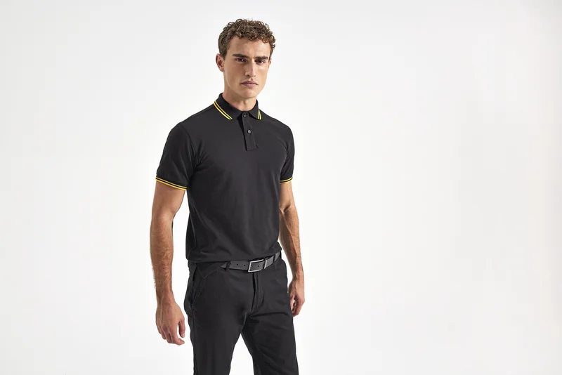 Men´s Classic Fit Tipped Polo • Asquith & Fox