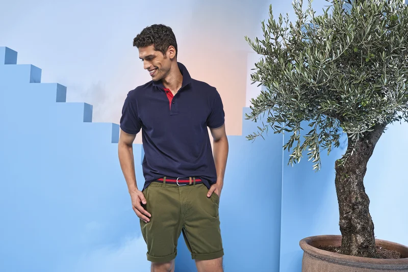 Men´s Classic Fit Contrast Polo • Asquith & Fox