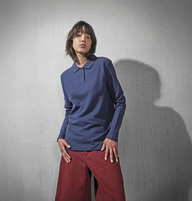 Women´s Long Sleeve Polo ID.001 • B&C