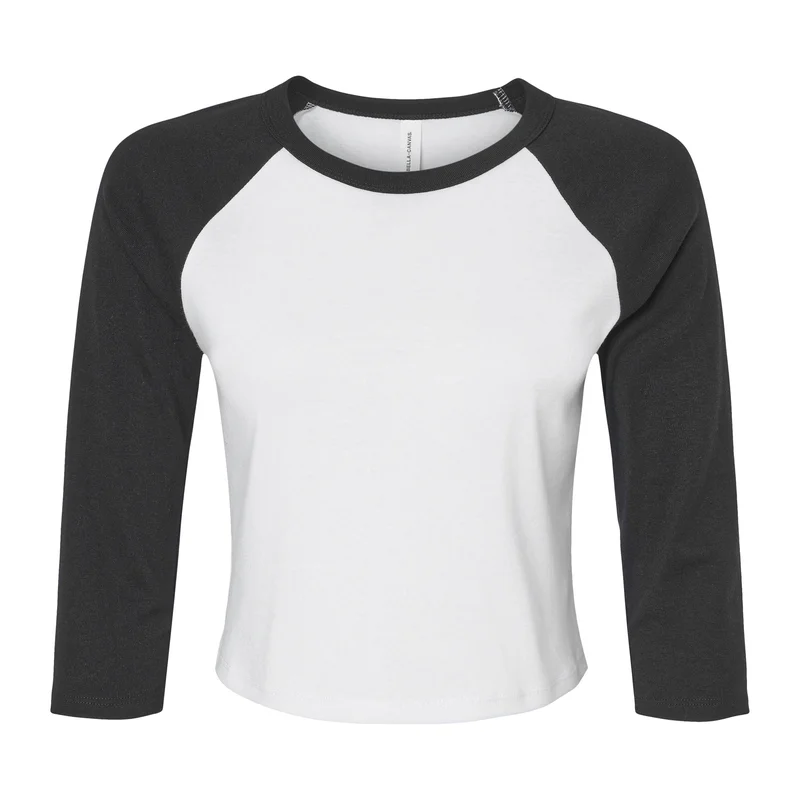 Women´s Micro Rib 3/4 Raglan Baby Tee • Bella