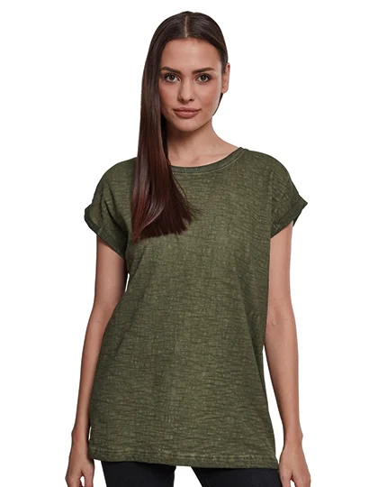 Ladies` Spray Dye Extended Shoulder Tee • Build Your Brand