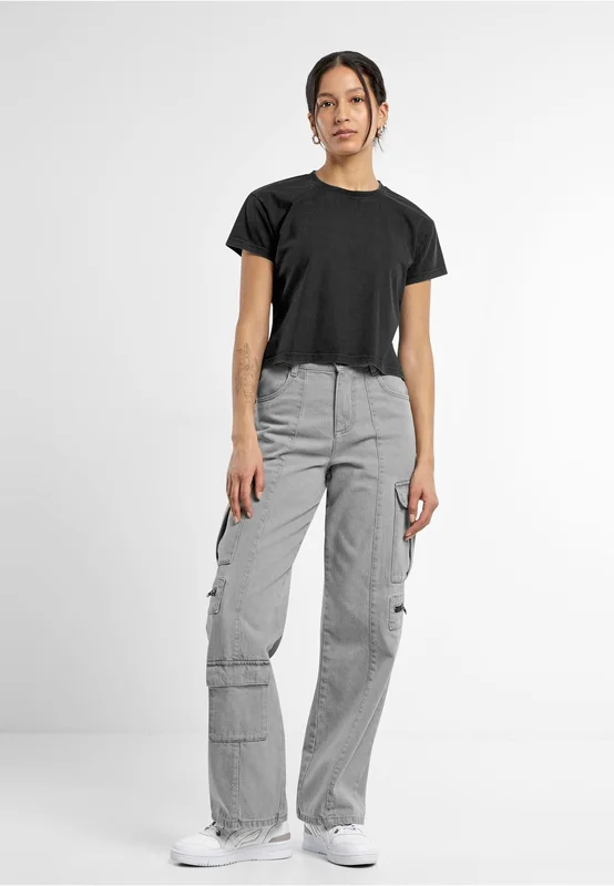 Ladies Vintage Cropped Tee • Build Your Brand