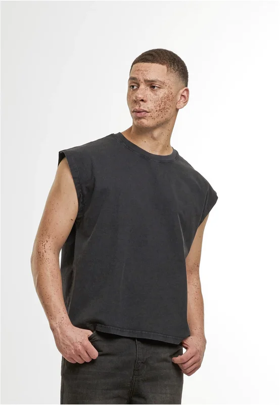 Vintage Cropped Heavy Sleeveless Tee • Build Your Brand