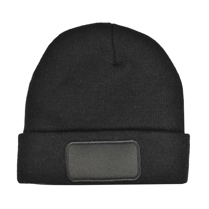 Strickmütze mit Patch • L-merch
