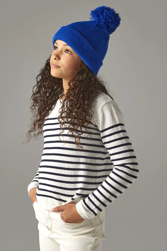 Junior Reflective Bobble Beanie • Beechfield