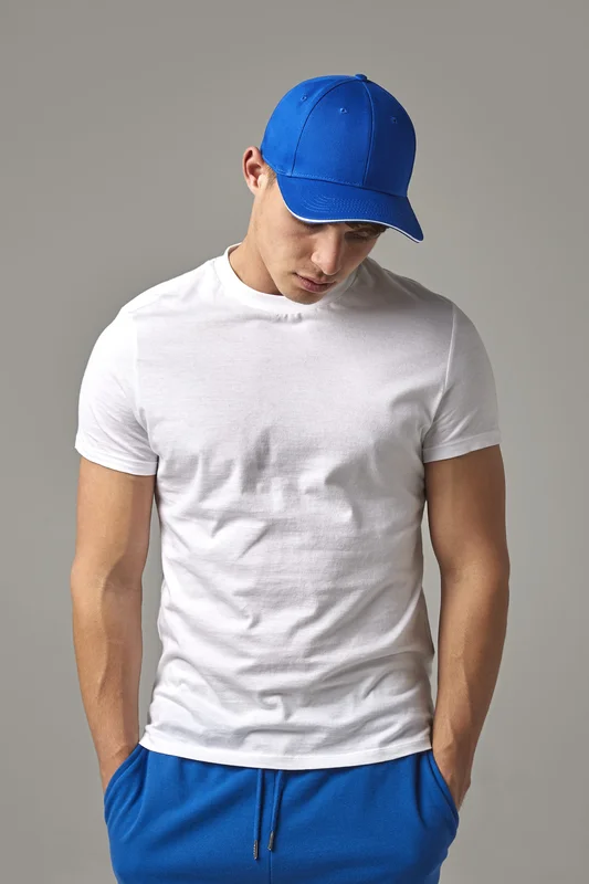 EarthAware® Classic Organic Cotton 6 Panel Cap - Sandwich Peak • Beechfield