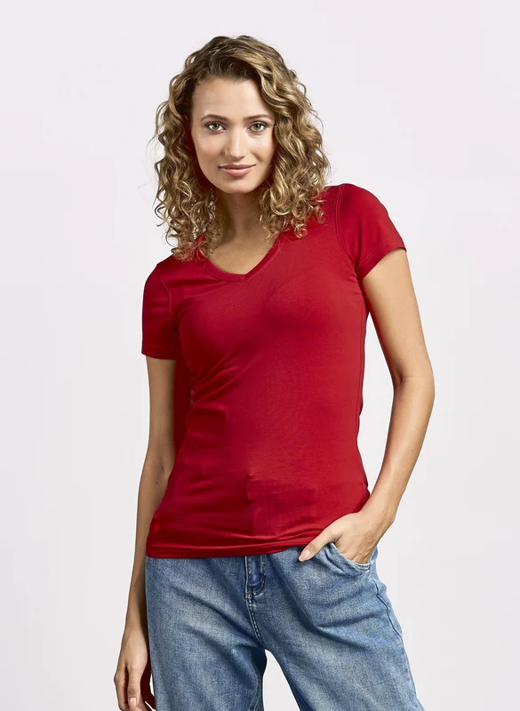 Women´s Slim Fit V-Neck-T • Promodoro