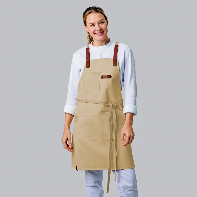 Latzschürze Canvas mit Zier-Label • Exner