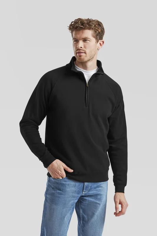 Classic Zip Neck Sweat • Fruit of the Loom