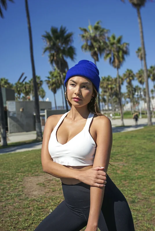 Recycled Yarn Ribbed Knit Beanie • FLEXFIT
