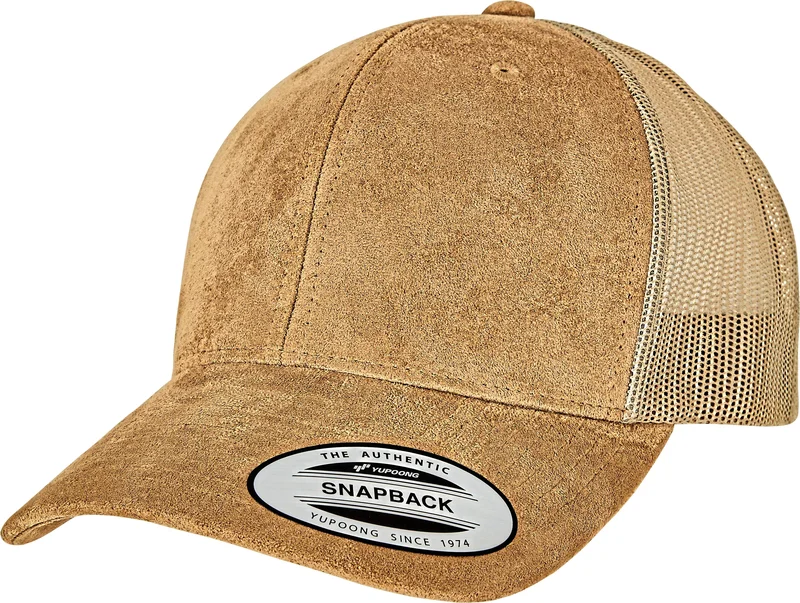 Suede Leather Trucker Cap • FLEXFIT