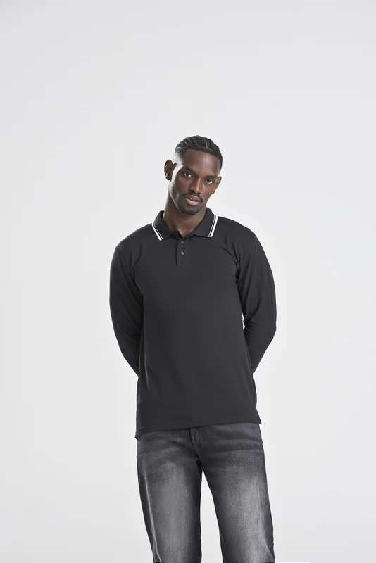Long Sleeve Tipped 100 Polo • Just Polos