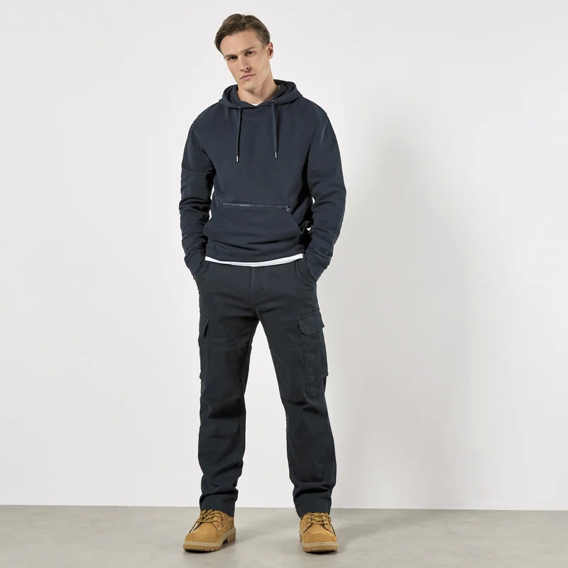 Regular Fit Pique Hoodie with Zipped Pocket • Kustom Kit