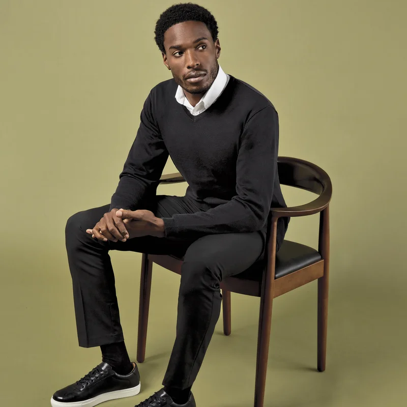 Regular Fit Arundel V-Neck Sweater • Kustom Kit