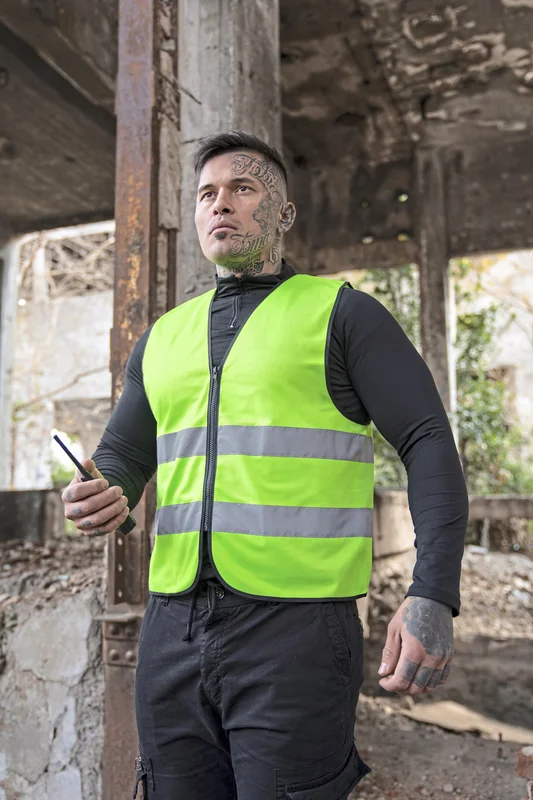 Hi-Vis Safety Vest Cologne With Front Zipper • Korntex