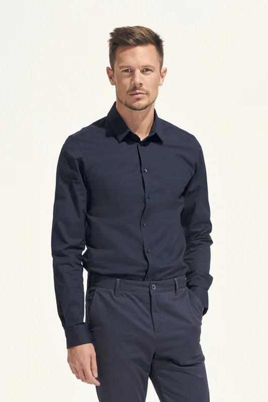 Men´s Long Sleeve Stretch Shirt Blake • SOL´S