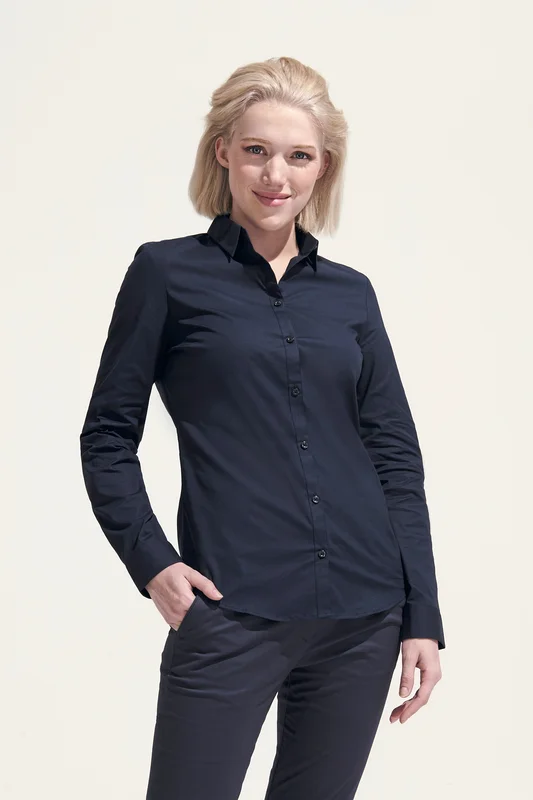 Women´s Long Sleeve Stretch Shirt Blake • SOL´S
