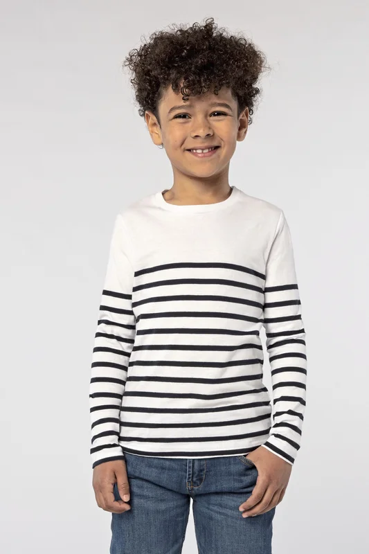 Kids´ Long Sleeve Striped T-Shirt Matelot • SOL´S