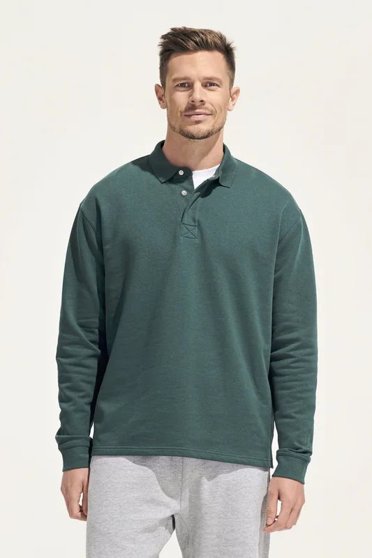 Unisex Polo Collar Sweatshirt Heritage • SOL´S