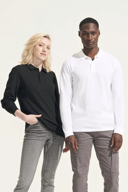Unisex Long Sleeve Polo Shirt Planet • SOL´S