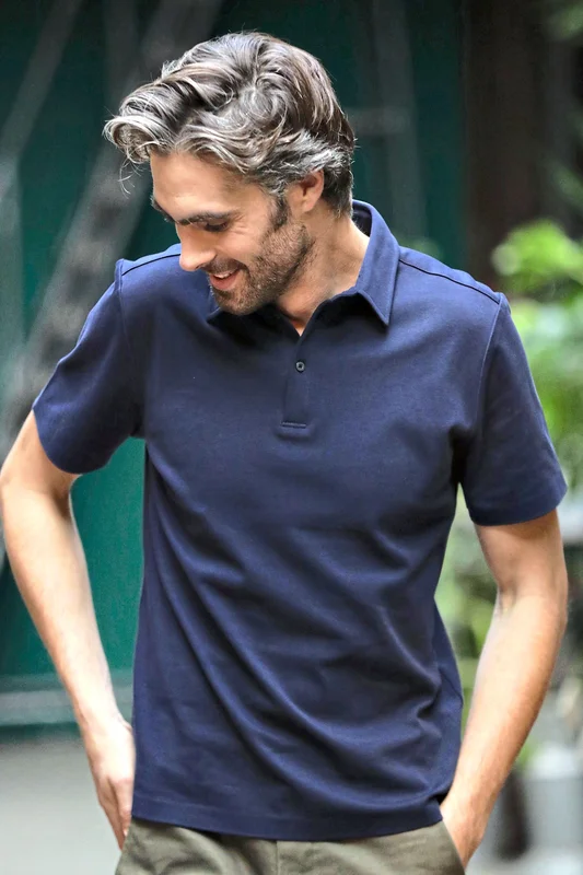 Men´s Mercerised Jersey Polo Shirt Relax Oscar • NEOBLU