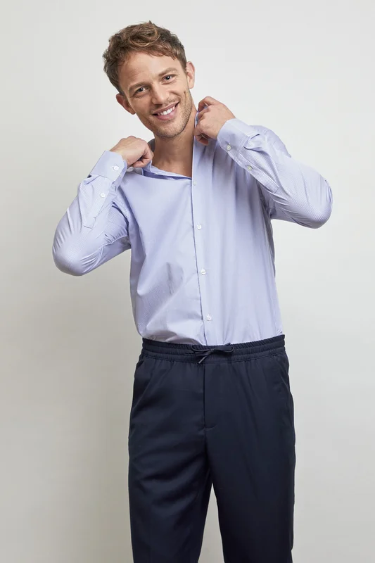 Men´s Easy Care Striped Shirt Baptiste • NEOBLU