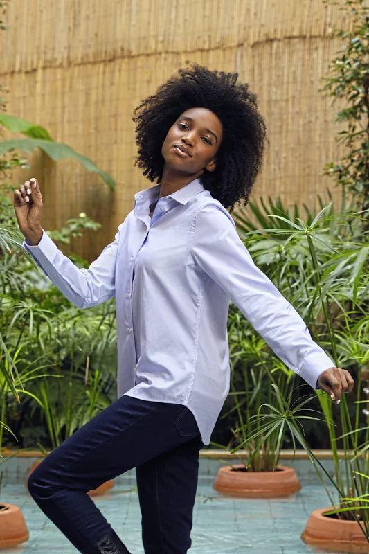 Women´s Easy Care Striped Shirt Baptiste • NEOBLU