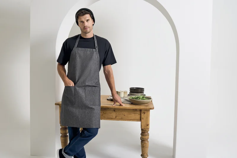 Organic Denim Fairtrade Bib Apron • Premier Workwear