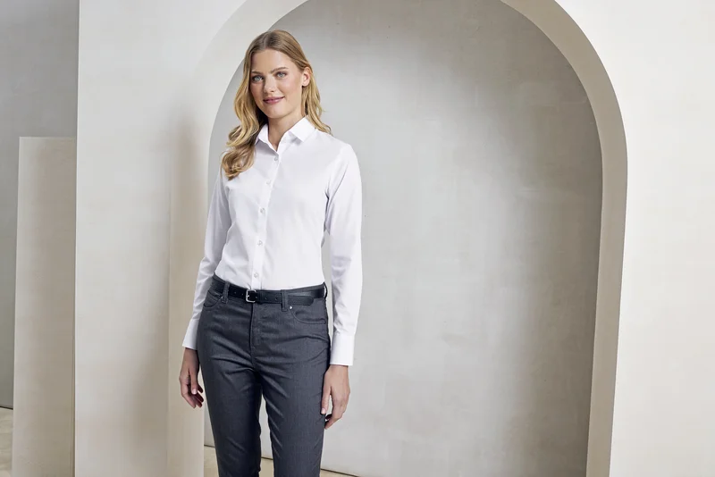 Women’s Long Sleeve ‘Recyclight’ Poplin Shirt • Premier Workwear