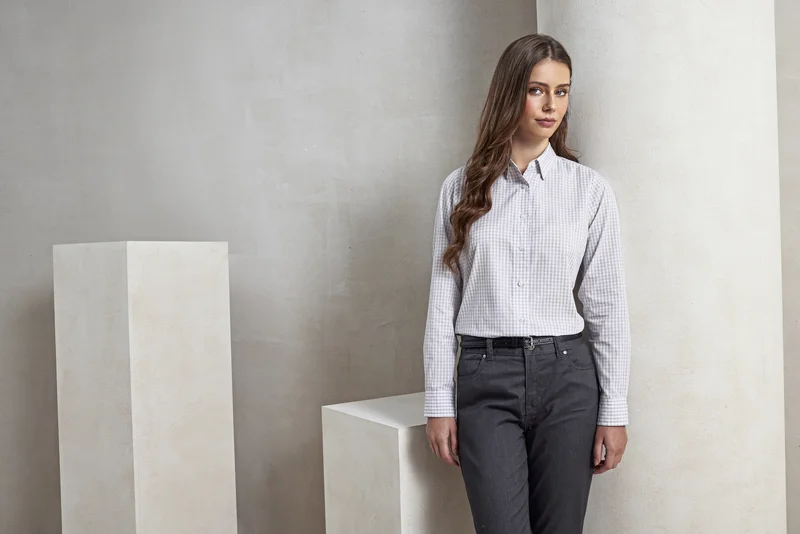 Women´s Maxton Check Long Sleeve Shirt • Premier Workwear