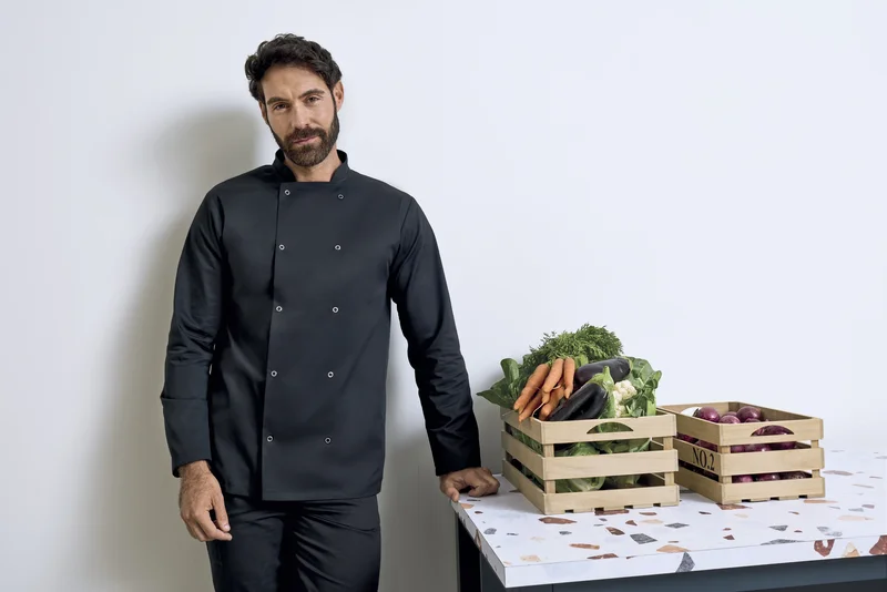 Chef´s Long Sleeve Stud Jacket • Premier Workwear
