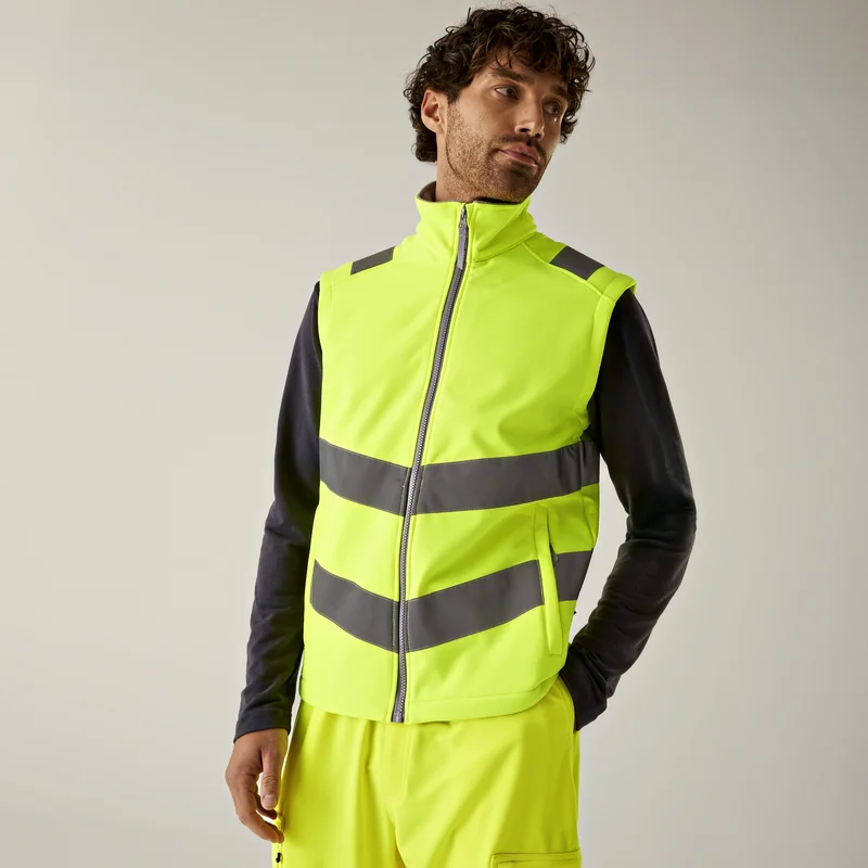Hi-Vis Pro Contract Ablaze Softshell Bodywarmer • Regatta High Visibility