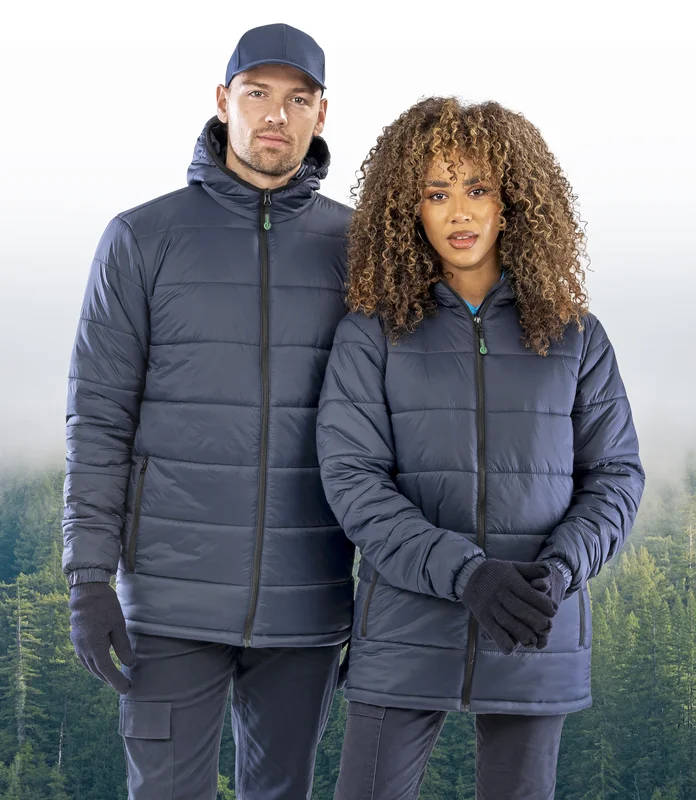 Recycled Hooded Padded Parka • Result Genuine Recycled