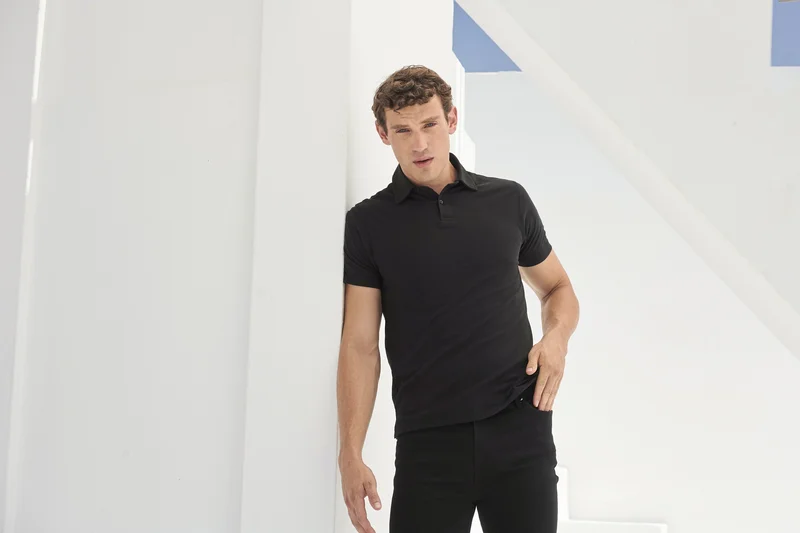 Men´s Short Sleeved Stretch Polo • SF Men