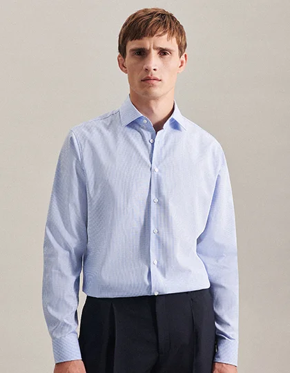 Men´s Shirt Slim Fit Check/Stripes Long Sleeve • Seidensticker