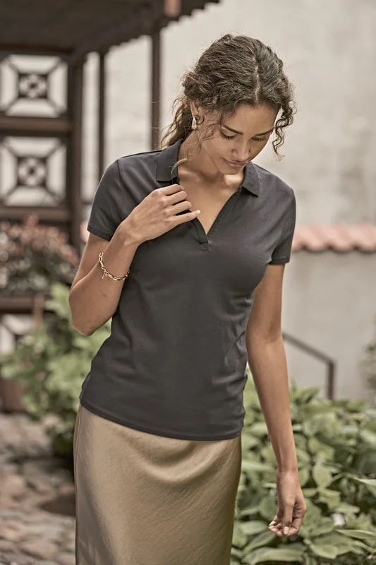 Women´s Luxury Stretch V-Neck Polo • Tee Jays