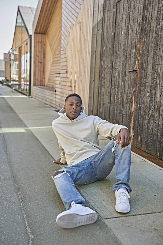UNLABELED Heavy Loose Fit Hooded Sweatshirt • Tee Jays
