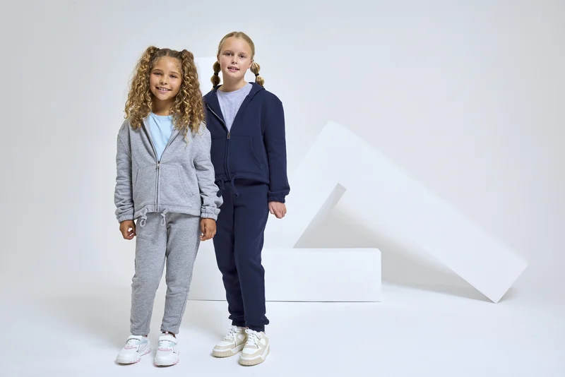 Kids Recycled Cropped Oversize Full-Zip Hoodie • TriDri®