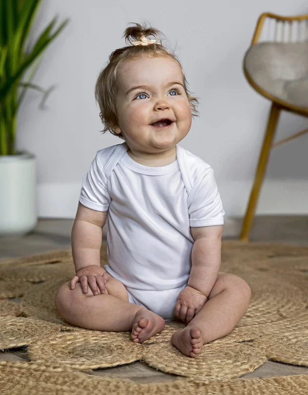 Short Sleeve Baby Bodysuit Polyester • Link Kids Wear