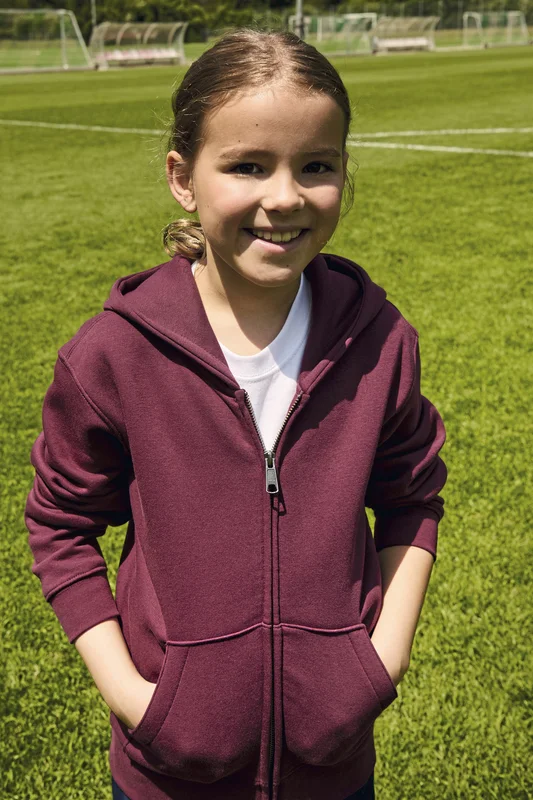 Kids´ Authentic Zipped Hooded Sweat • Russell